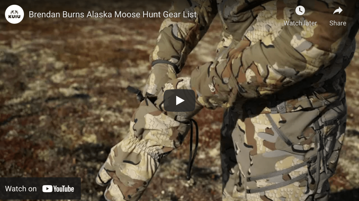 Video Brendan Burns Alaska Moose Hunt Gear List Rack Camp