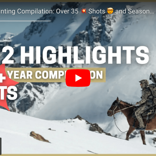 video cover image of a hunter on a horse going up a mountain in the snow